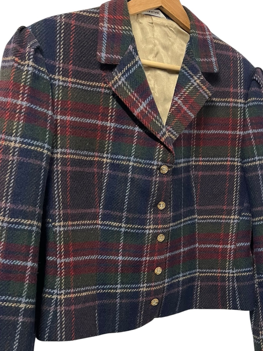 Vintage 80s Frank Borenstein Sporting Life Tweed Jacket Wool Blend Women's M - Picture 3 of 5
